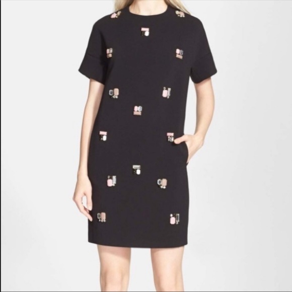 kate spade Dresses & Skirts - Kate Spade Black Embellished Shift Dress